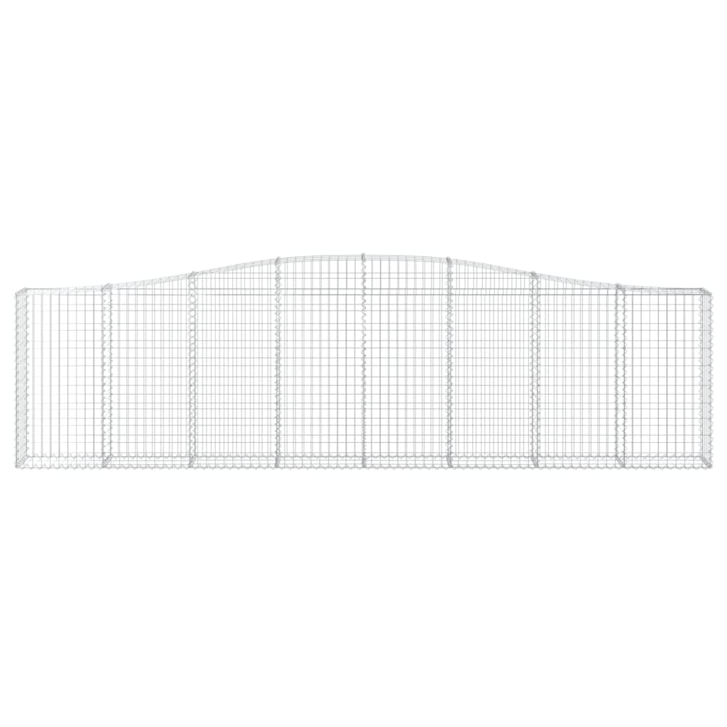 Arch Top Gabion Baskets 3 pcs 400 x 30 x 100 120 cm Galvanized Steel