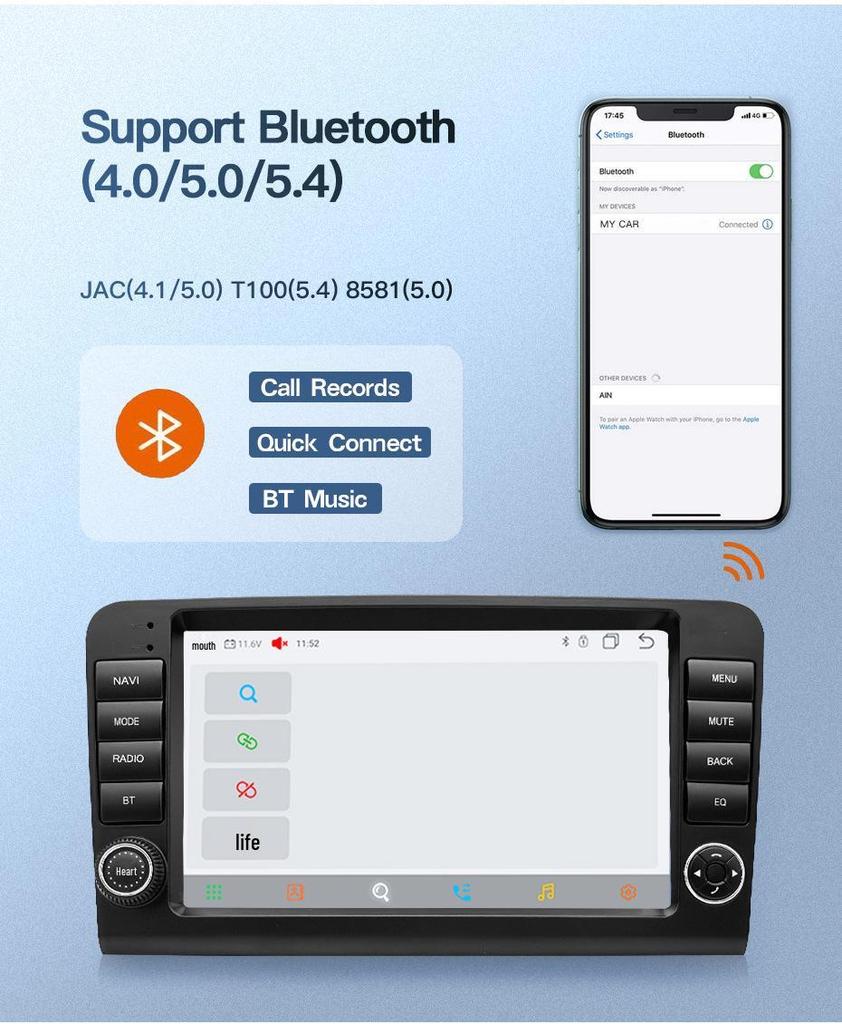 Система Android-навигации и камеры заднего вида для Mercedes-Benz ML-Class W164