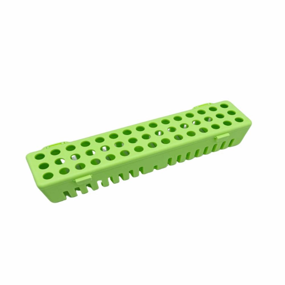 Plastic Dental Sterilization Case Perforated Design Dental Disinfection Tray Clinic Use