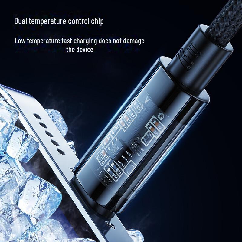 PISEN Кабель C to Lightning PD20W для быстрой зарядки, нейлоновая оплетка, прозрачный для Apple