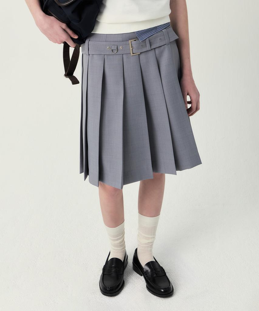 Grove York Pleats Skirt (Light Gray)