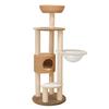Nani New Cat Tower Made of Natural for Large Interior for Multiple with Observation Cat Clear for Claw 144cm Stable [Nani Life] \2024 Model/ Wood,