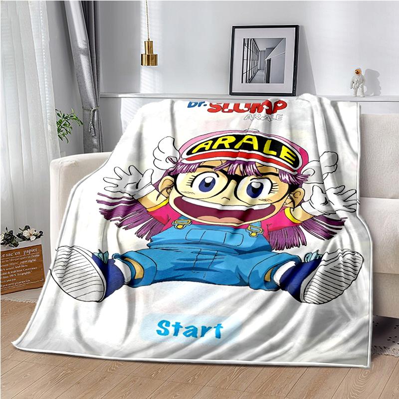 DR-Slump-Arale Cartoon Throws Blanket Kids Super Soft Cute Blankt for Travel Couch Sofa Picnic Bed Flannel Blanket Birthday Gift