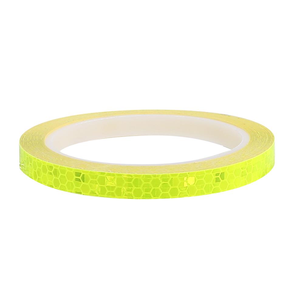 2Rolls Bicycle Cycling Reflective Stickers Security Wheel Decal Stripe Tape (Yellow)