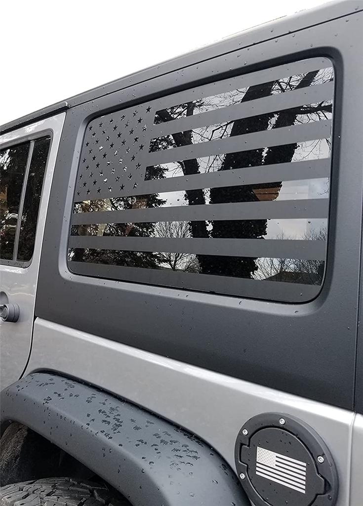 Вырезанная наклейка с флагом США для Jeep Wrangler JK 07-17
