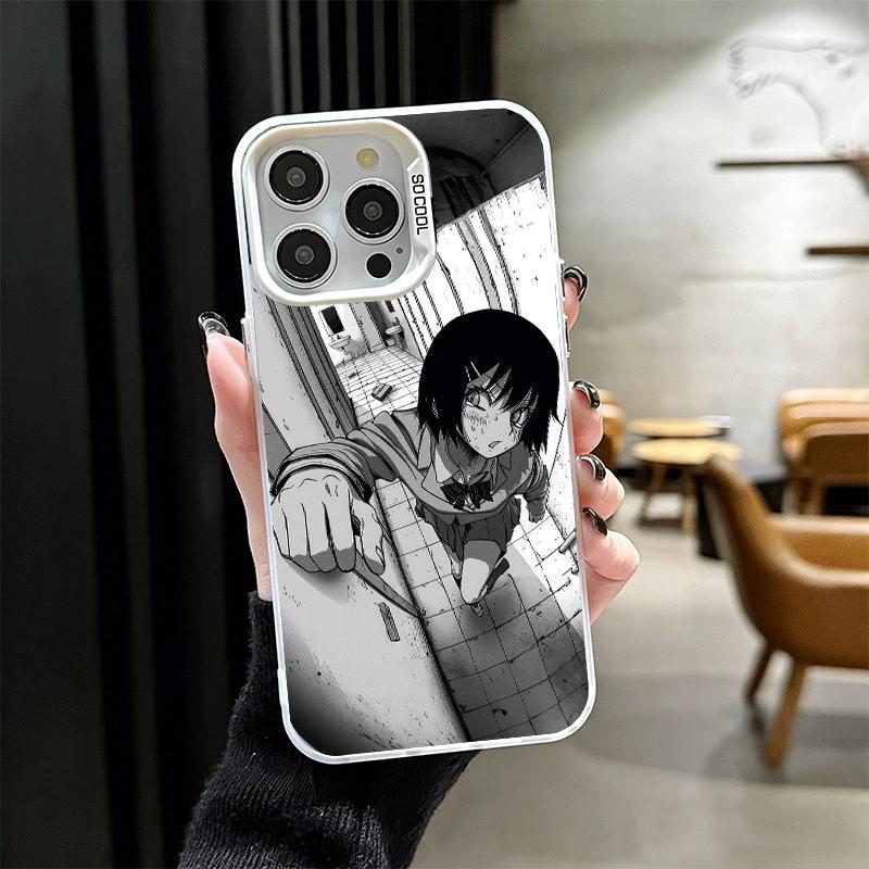 Ультра-перспектива Аниме Мягкий чехол для телефона для iPhone 15 16 17 Pro Max 17Air 16E 14 Plus 13 12 Mini Ударопрочный чехол Задняя крышка
