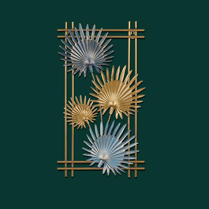 1 шт. Металлическое настенное искусство, золотой классический стиль, современный металлический лист, настенный декор для гостиной, минималистский