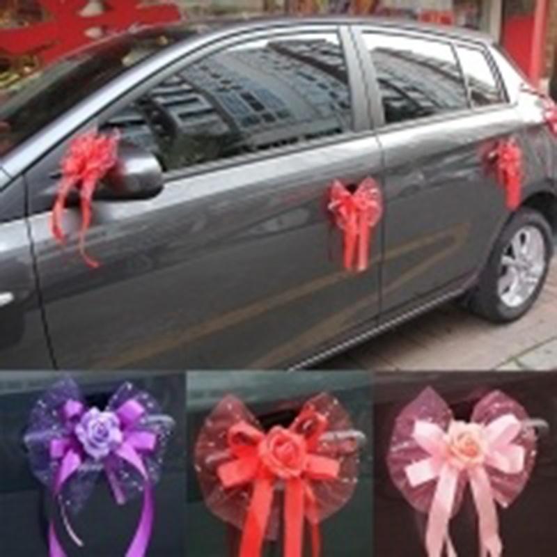 Товары для дома Свадебные украшения автомобиля Дверные ручки Зеркало заднего вида DIY Цветочный букет