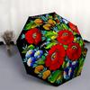 1pc Floral Bouquet with Red Poppies and Blue Daisies Umbrella with Plastic Handle,Suitable for All Seasons Home Travel Outdoor UmbrellaDD1048