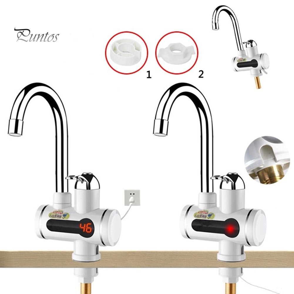 220V 3000W Кухонный цифровой безрезервуарный кран с мгновенным нагревателем Горячая/холодная вода