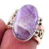 Natural Tiffany Stone Gemstone 925 Sterling Silver TwoTone Gift Ring S.6 P4Z48