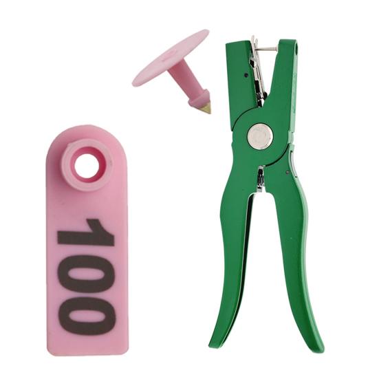 Бирки для ушей овец 001-100 Номерные бирки Бирки для сельскохозяйственных животных Аппликатор для ушных бирок для коров коз овец свиней сельскохозяйственных животных