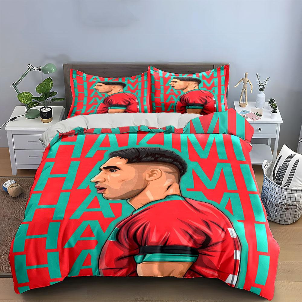 Football player graphic design. Bedding sets Duvet cover sets Duvet covers Pillowcases(1 * Duvet Cover 2 * Pillowcases, without duvet insert)