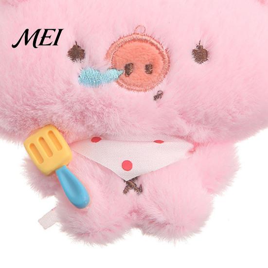 Decorative Hanging Ornament Cartoon Pig Plush Pendant for Backpacks, Stuffed Animal Bag Charm with Ball Chain, Soft Keychain