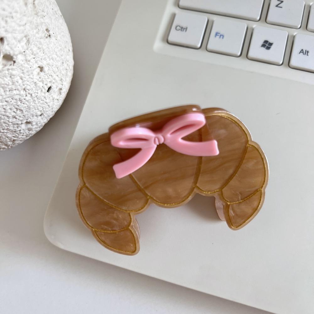Toast Acetate Hair Crab Clip Cute Delicious Food Claw Clip Lovely Croissant Shark Clip Girls