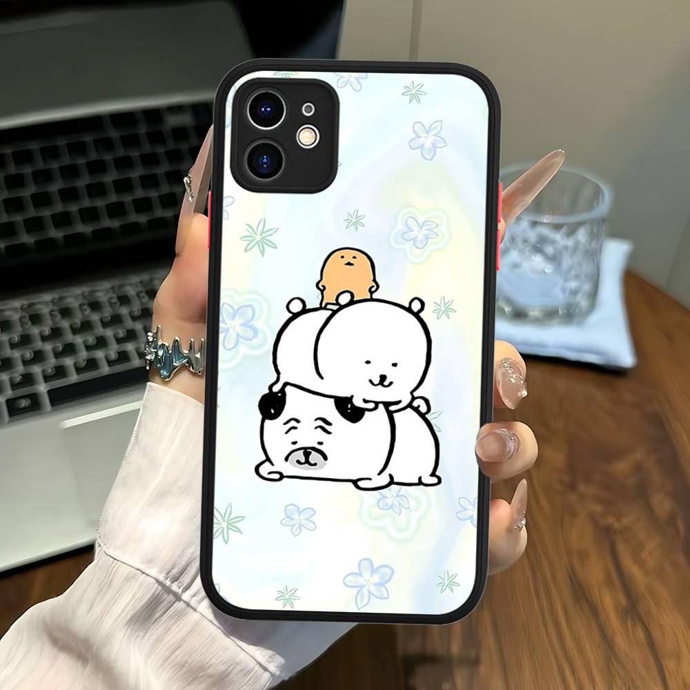 Popular Cute J-Joke B-Bear For IPhone 15 16 Pro Max 11 12 13 14 XS XR X Plus 16E Matte Translucent Phone Cover