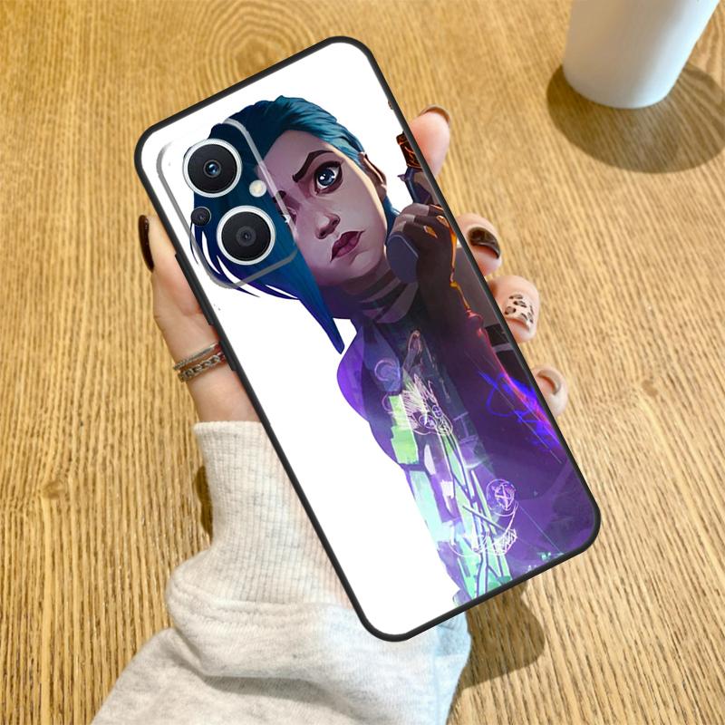 Чехол Anime Arcane Jinx Vi для OPPO Find X6 X5 X3 X2 Pro Lite Neo Reno 7 3 4 5 6 8 Lite 8T 2Z 4Z 5Z Обложка Coque
