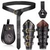 Medieval Viking Belt Steam Bracelet Renaissance Vintage Waist Bag Halloween Cosplay Dress Up Accessories