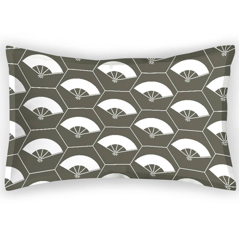 Шелковая летняя прохладная наволочка серый узор цифровая печать японская простая наволочка полиэстер сатин затемняющая наволочка