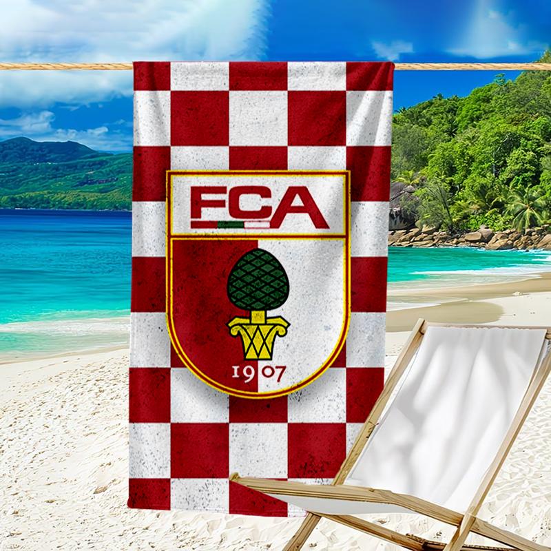 Augs-burg Crest Beach Towel - Soft, Absorbent Microfiber, Lightweight, Ideal for The Beach, Parties, Travel, Camping fan gifts