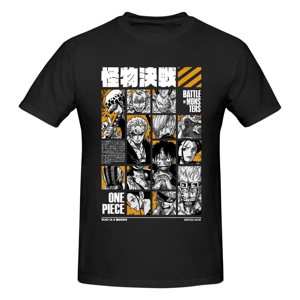 One Piece T Shirts Unisex Short Sleeve Luffy Tshirt Streetwear Casual Graphic Tee Tops 100 Cotton Loose Oversized Clothes