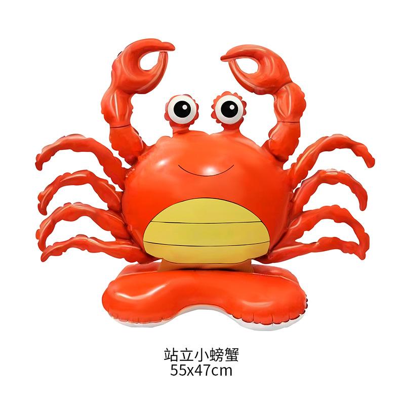 Ocean Animal Party Balloon Decor 5th Child's Birthday Shark Seahorse Crab Turtle Octopus Balloons Kids Gifts Baby Shower Decors