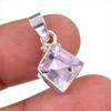 Натуральный розовый аметист драгоценный камень 925 пробы серебро ювелирный кулон 1" G0s48