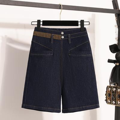 2025 Новые женские шорты больших размеров, летние свободные джинсы, короткие базовые брюки с высокой талией и эластичной талией