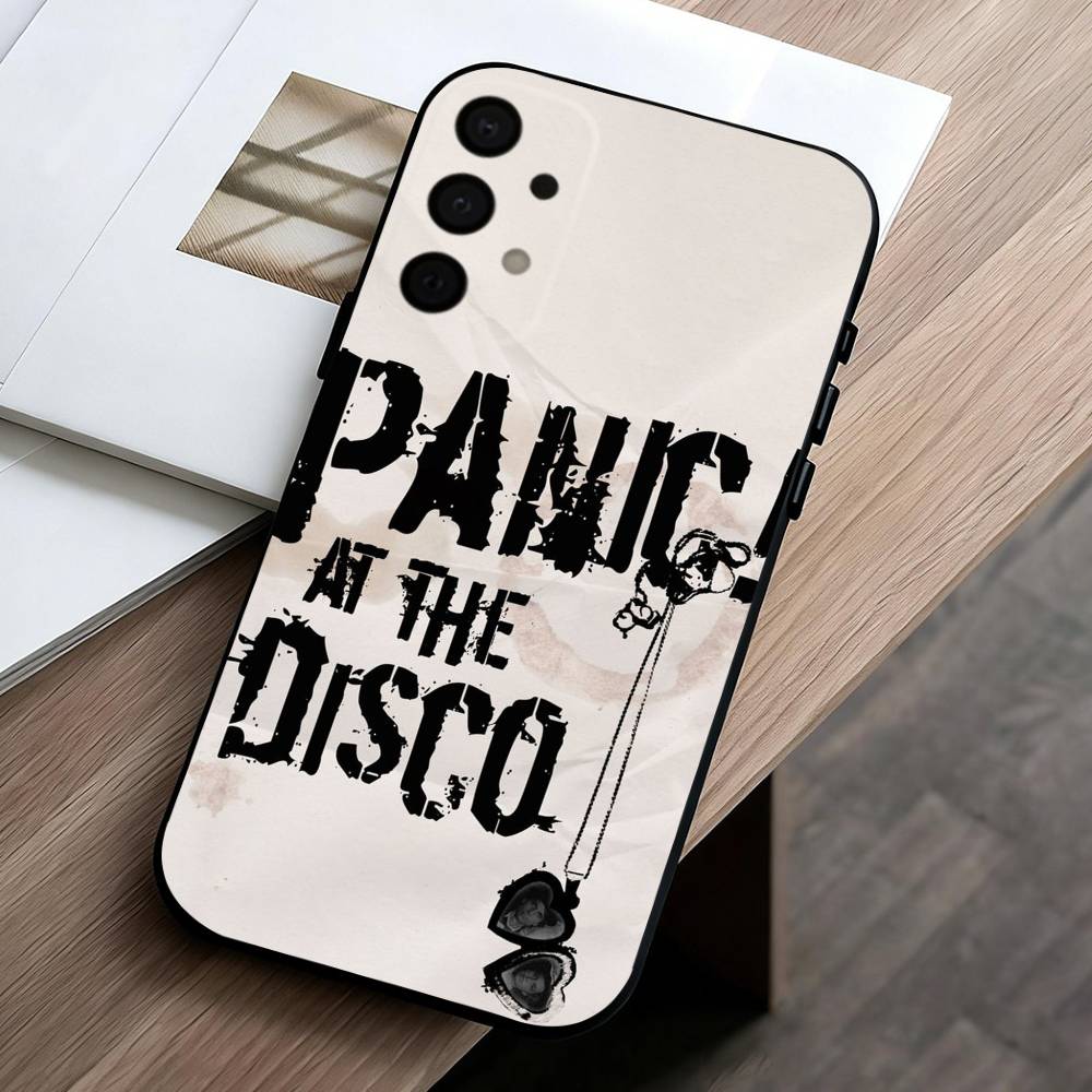 Theatrical Band P-Panic-C At The Disco Phone Case For Samsung Galaxy A73,A72,A71,A70,A53,A52,A51,Soft Silicone Black Cover