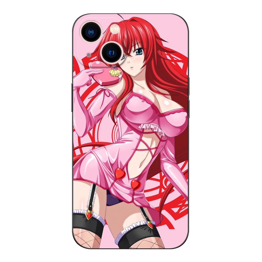 Black tpu Case For Samsung galaxy S6 s7 s8 s9 plus back cover Spduak High School Rias Gremory