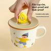 Food Grade 10cm Cartoon Silicone Cup Cover Heatproof Leakproof Suction Dustproof Lid for Kitchen Daily Use Coffee Mugs