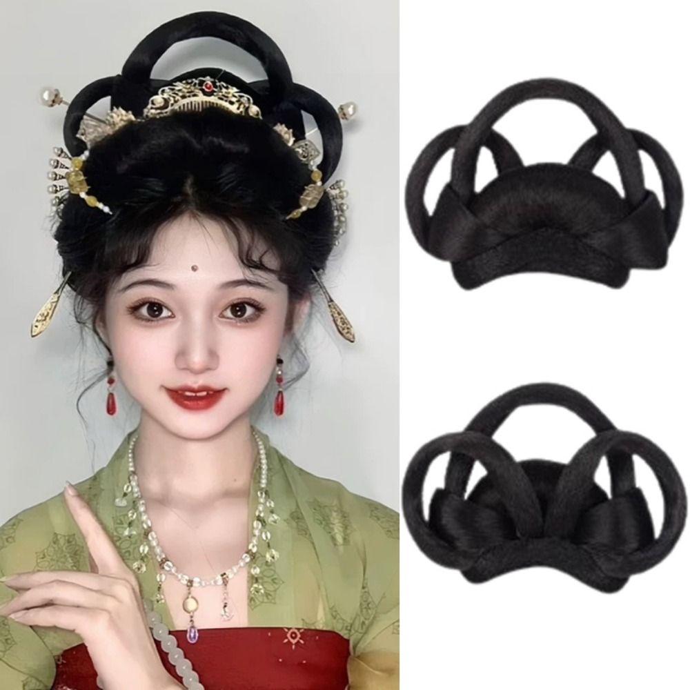 Headdress Hanfu Wig Headband Lazy Wig Bag Chinese Ancient Chignon Gentle Antique Hair Bun Daily