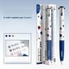 1pcs Multicolor 3 in 1 Retractable Gel Ink Pen 0.5mm Ballpoint Modular Pen Smooth Writing Multi-Function for Note Stationery