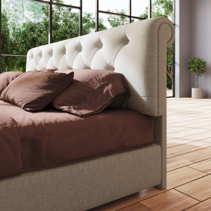 Cadre de lit - MUVOE - 90x200 cm - Tête de lit réglable - 2 tiroirs - Matelas inclus