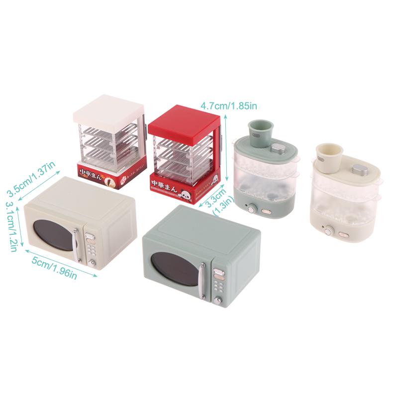 1:12 Dollhouse Miniature Micro-wave Oven Bread Cabinet Steam Box Household Electric Model Decor Toy Doll House Accessories