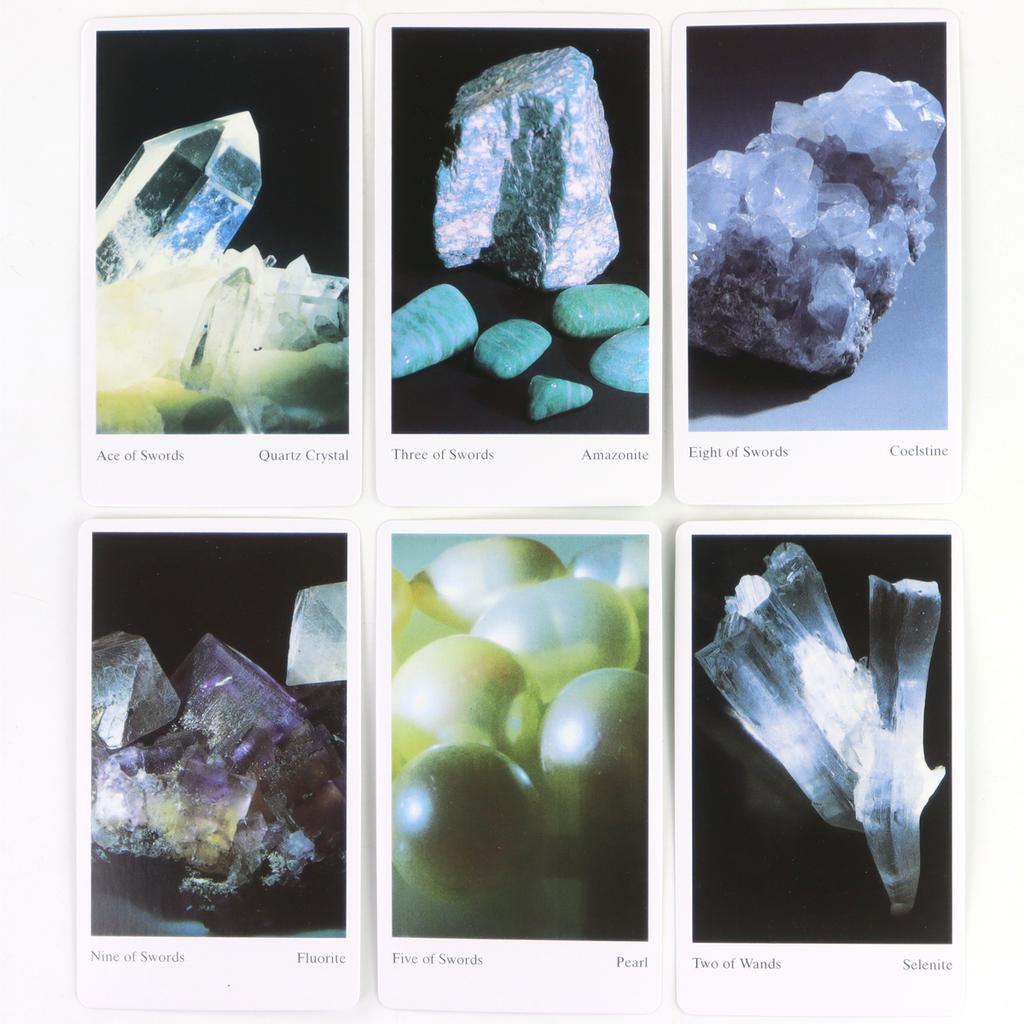 The Tarot of Gemstones and Crystals 78 Pcs Vintage 1996 Tarot Deck 10.3*6cm