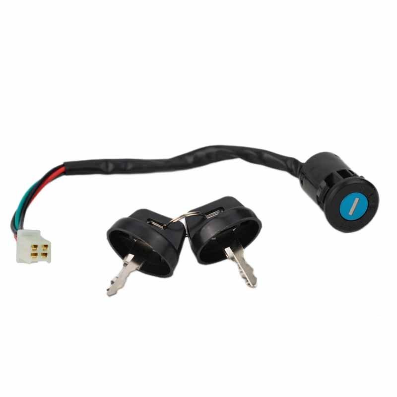 Ignition Key Switch Door Lock 4 Wires for Motorcycle Quad ATV Parts 50cc 70cc 90cc 110cc 150cc 250cc
