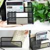 Black Mesh Letter Sorter Mail Business Document Tray Desk Office File Organiser Holder