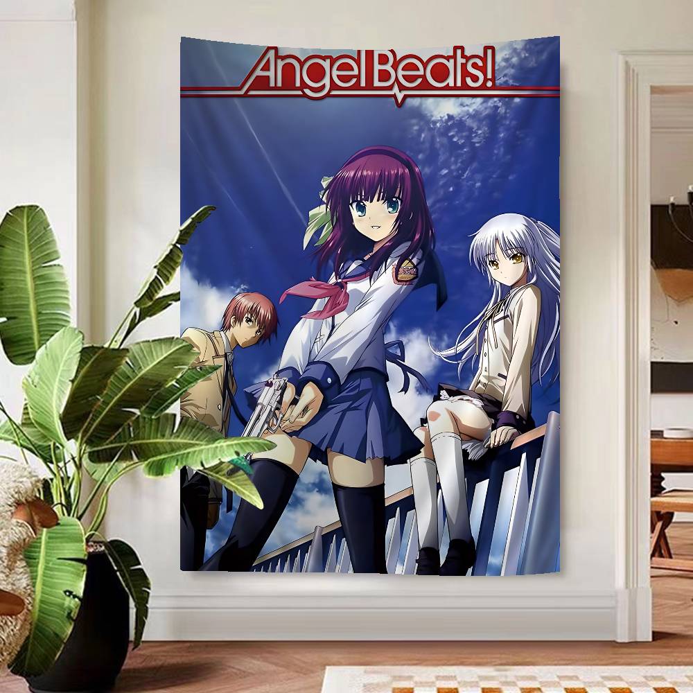 Настенный гобелен Angel Beats Track Zero Эмоциональный Сверхъестественный Эстетичный Уютный Декор Комнаты для Фанатов Визуальных Новелл и Исекая