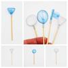 DIY Mini Fishing Net Pole White Butterfly Nets Model Cute Miniature Sea Scene Props  Ob11