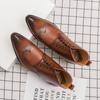 New High Top Mens Brogue Shoes Lace-up  Wedding Dress Man Ankle Boots Pointed British Formal  Boots Casual Leather Oxford Botas