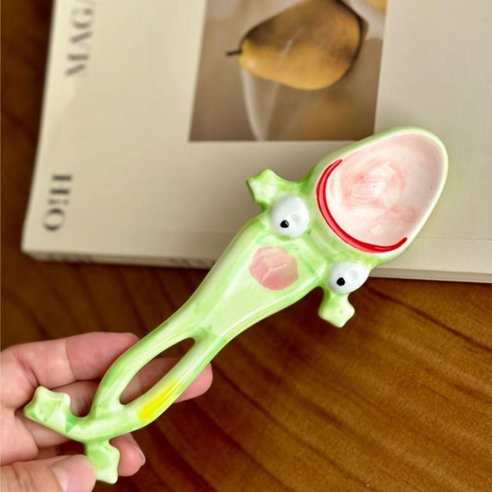 Милая десертная ложка Креативная ложка для перемешивания Чайная ложка Ложка с уродливой лягушкой Вечеринка
