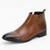 Fashion Men's Chelsea Boots Fashion Motorcycle Ankle Boots Men's Boots Large Size 48 49 D608