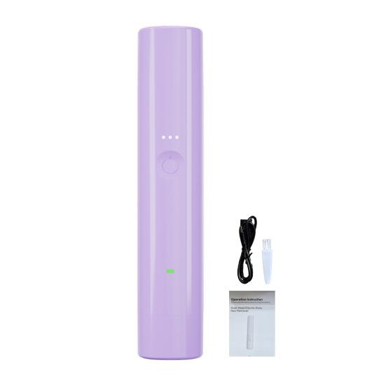 Женская электробритва с двумя головками, USB-перезаряжаемая, водонепроницаемая, портативная, для лица, тела, зоны бикини, рук, ног, эпилятор, бритва, триммер