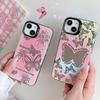 Upgraded IMD Fashion Case Butterfly Printed Shockproof Protective Soft TPU Shell Case Full Back Cover for iPhone