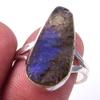 Natural Labradorite Gemstone Handmade 925 Solid Sterling Silver Ring Size 9 V0N99