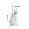 Cat Toilet Brush Holder and Scrubber Toilet Bowl Brush Cute Ceramic Holder for Corner Maintenance Household RV Crevice Hygiene