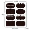 Waterproof Black Matte Erasable Glass Bottle Labels - Self-Adhesive Blackboard Stickers