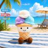 Cute 3-Color Ice Cream Plush Toy Kawaii Rainbow Ice Pop & Cone Stuffed Doll,Soft Sleeping Pillow for Kids,Adorable Cuddly Gift
