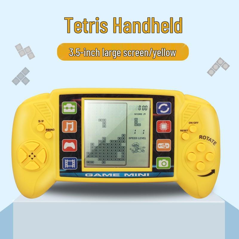 Классическая ностальгическая игровая консоль Тетрис для детей - Образовательная ретро портативная игрушка в подарок